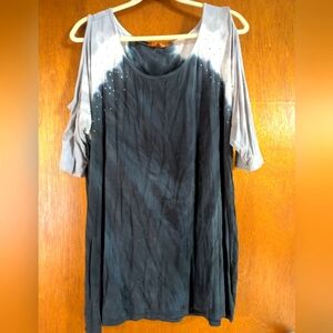 Stylish Gray And White Women's Top